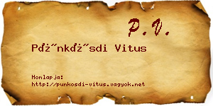 Pünkösdi Vitus névjegykártya